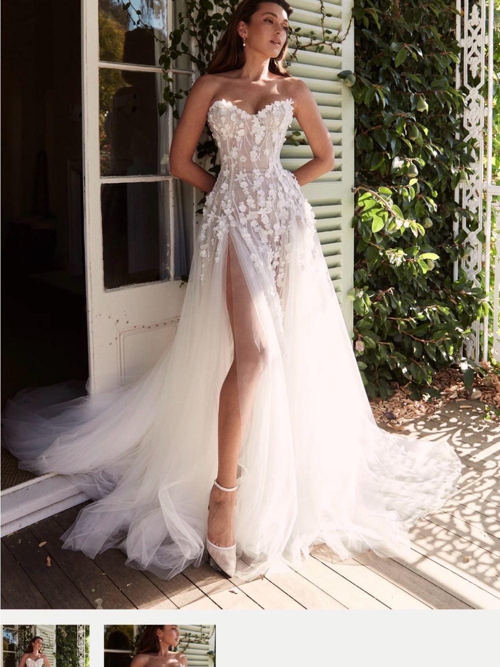 Leah Da Gloria Arielle Dress with LDG custom matching Veil